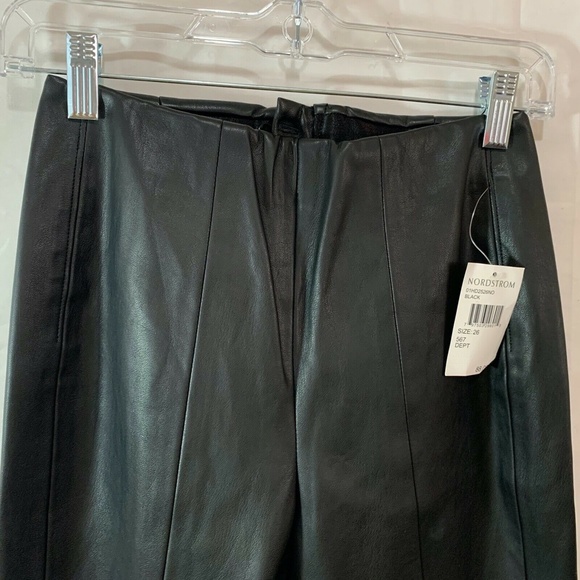 BLANKNYC Womens NWT High Waist Faux Leather Leggings in Black Sz 26 or 27 - Picture 2 of 8